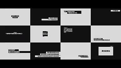 简约时尚黑白标题动画包宣传包装PR模板视频的预览图